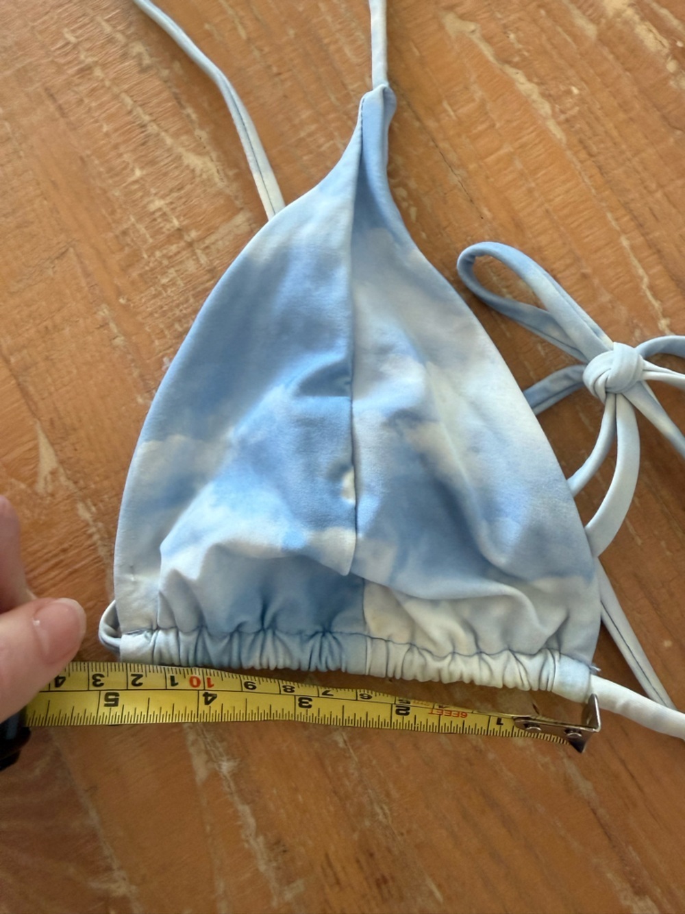 WeWoreWhat Blue Tie-Dye Triangle Bralette - Picture 2 of 6